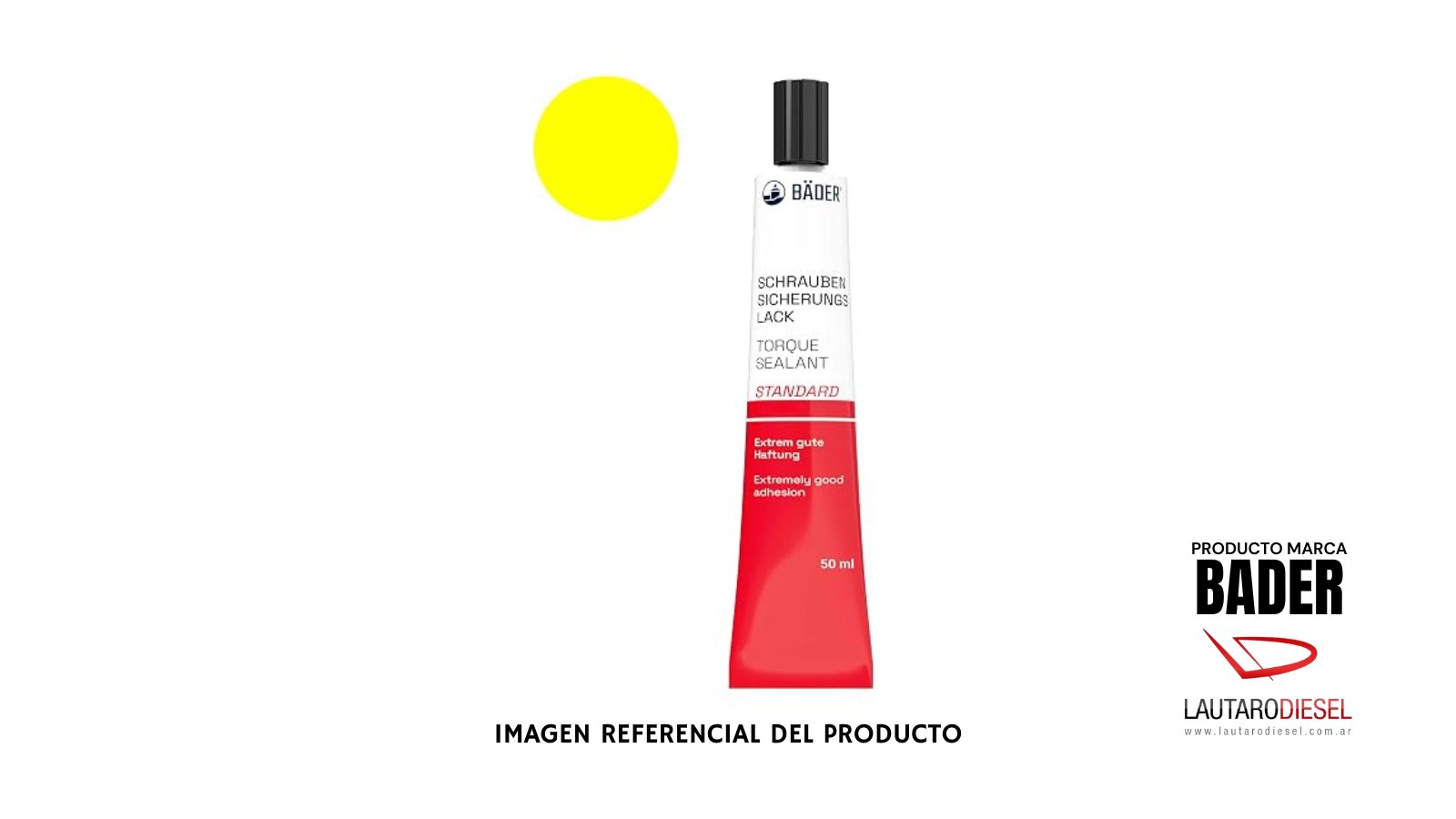 Bader Alemania pintura AMARILLA precinto de seguridad de 50ml | 10251-1
