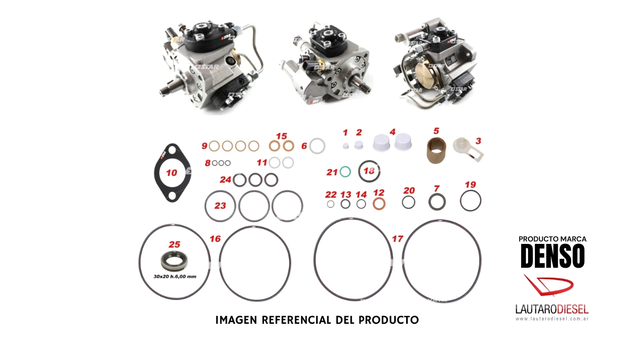 Juego de orings Denso para bomba de alta presion John Deere HP4 | 294009-0050