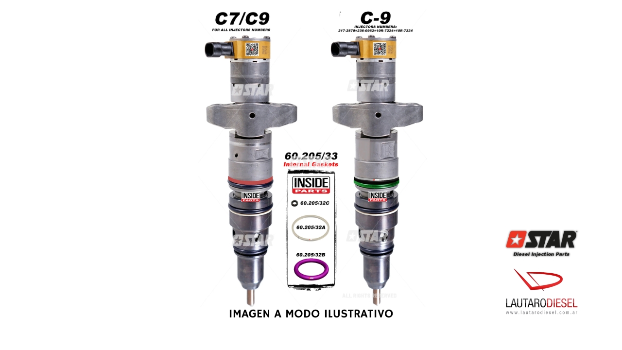 Kit de reparacion Star Diesel CAT HEUI C7/C9/C-9 | 60.205/33