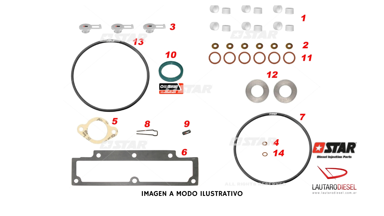 Kit reparo Star Diesel Bosch Mercedes 37081