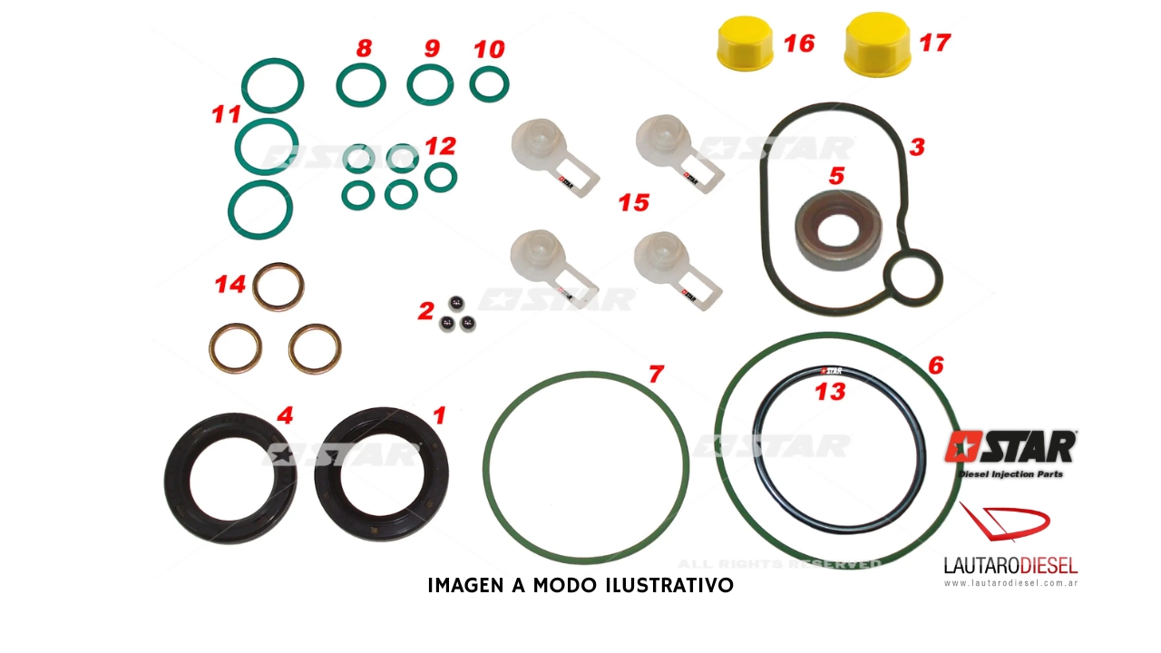Kit reparo bomba Star Diesel CP3 | 60137