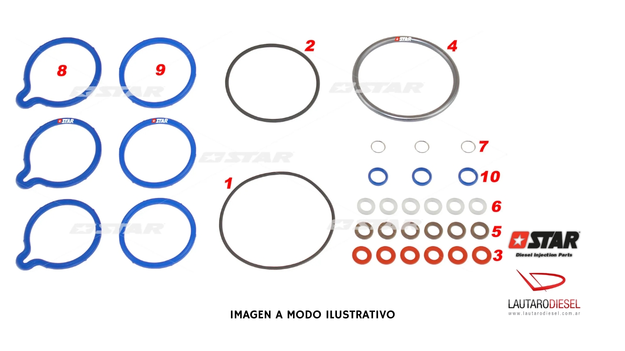 Kit reparo bomba Star Diesel CR tipo CP1K CP1S | 6009601