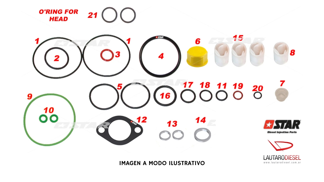 Kit reparo bomba Star Diesel Denso HP3 | 60.166/06
