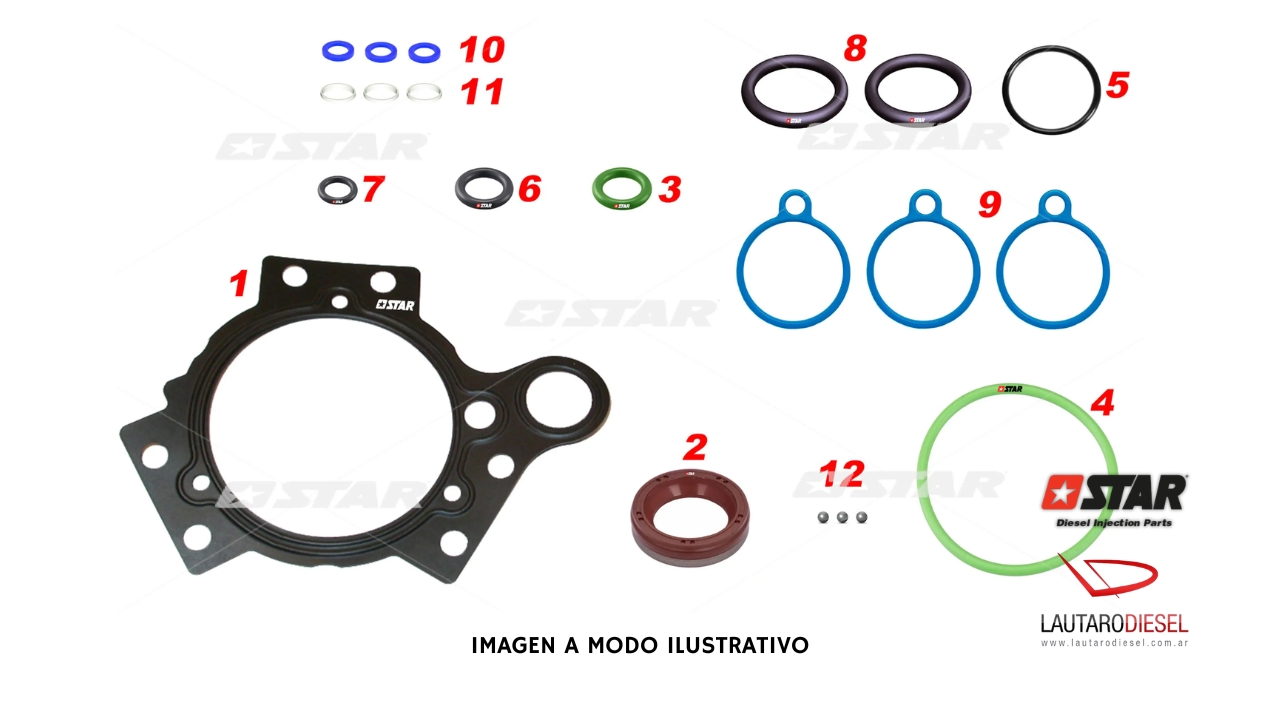 Kit reparo bomba Star Diesel Siemens Ranger 3.0 y Peugeot 307 306 | 60143
