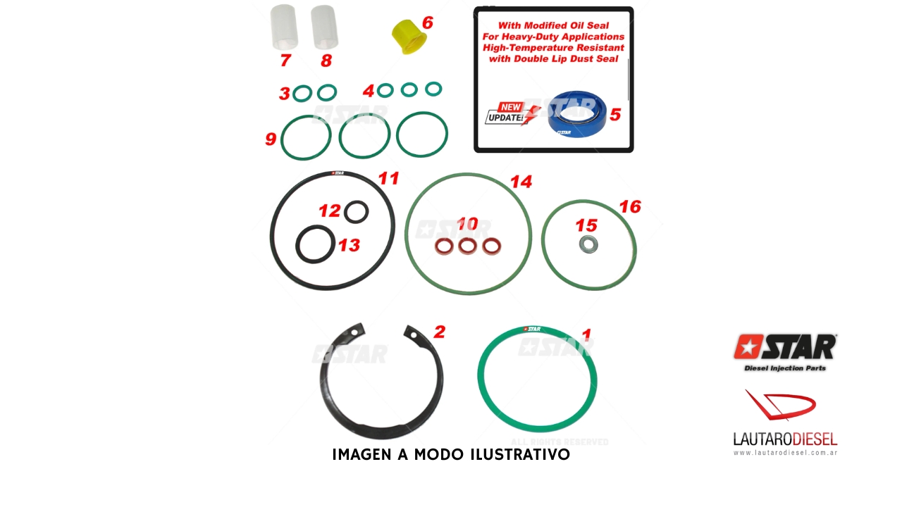 Kit reparo bomba Star Diesel Siemens Ranger | 60275