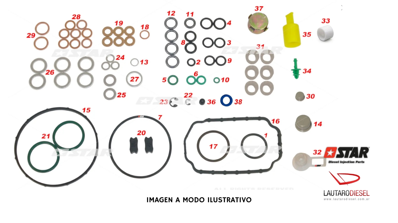 Kit reparo bomba Star Diesel VE-Volkswagen | 60036