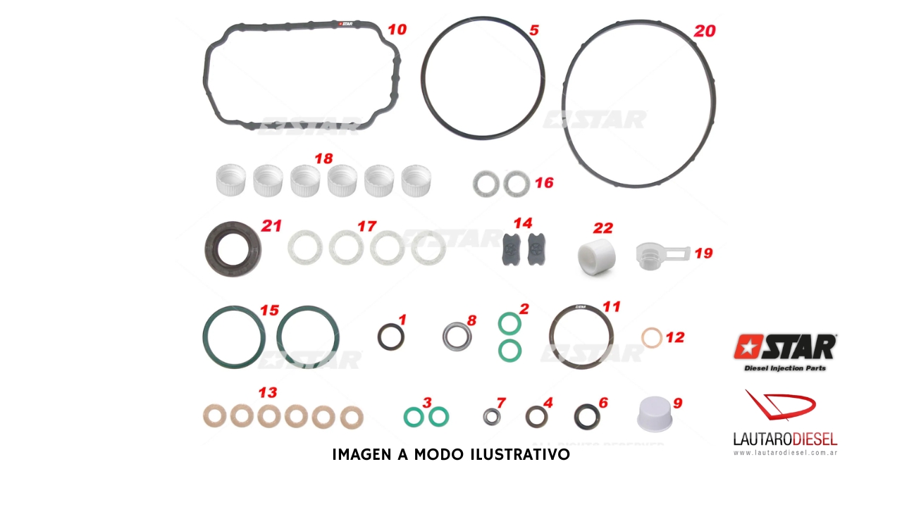 Kit reparo bomba Star Diesel tipo BH-VE 60050
