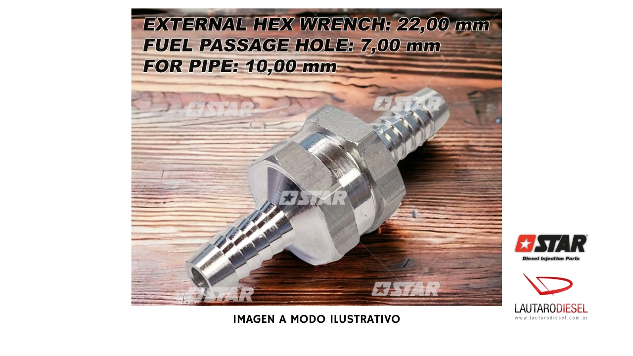 Valvula Star Diesel antiretorno 10x10mm | 56103